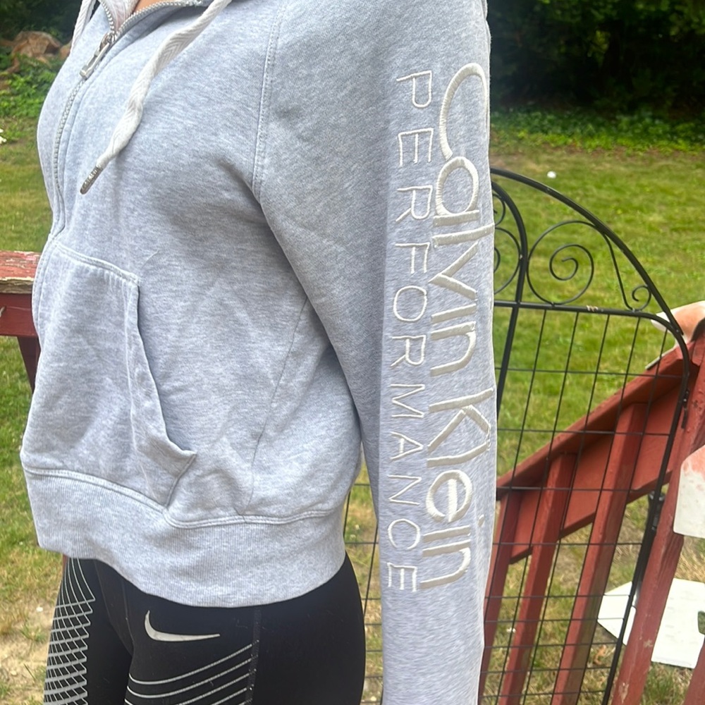 Calvin Klein short zip up hoodie small